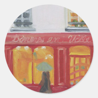 "Diners en Ville" Ronde Sticker
