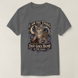 Ding dat 's Nachts Klettert Halloween Kat T-shirt