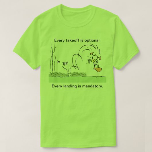 Ding Duck Aviation Humor Mannen Shirt (Design voorkant)