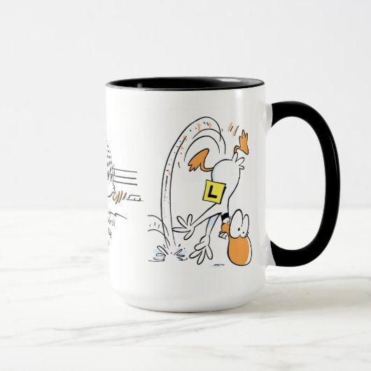 Ding Duck Flying Coffee Mok (Rechts)