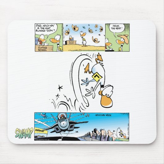 Ding Duck Funny Cartoon Mousepad Muismat (Voorkant)