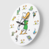 Ding Duck Golf Character Clock Grote Klok (Hoek)