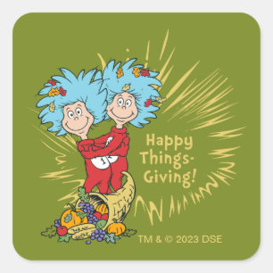 Ding Een Ding Twee Dingen-Geving! Vierkante Sticker