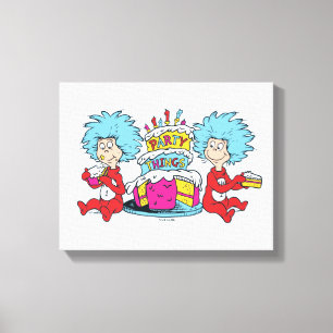 Ding Een Ding Twee Feest Dingen Canvas Afdruk