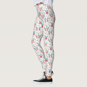 Ding Eén Ding Twee Feestpatroon Leggings