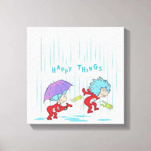 Ding Een Ding Twee Gelukkige Dingen Canvas Afdruk (Voorkant)