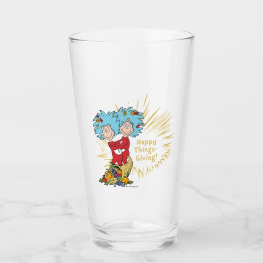 Ding één ding twee gelukkige dingen-geven! glas (Voorkant)