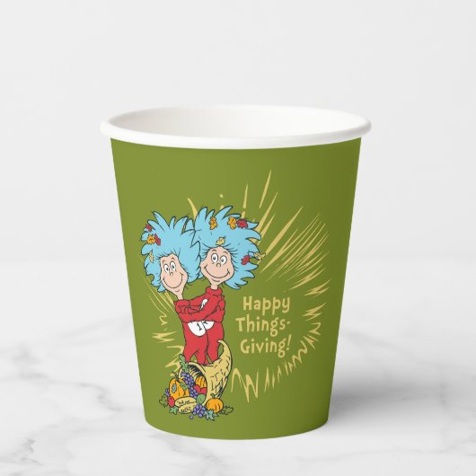 Ding één ding twee gelukkige dingen-geven! papieren bekers