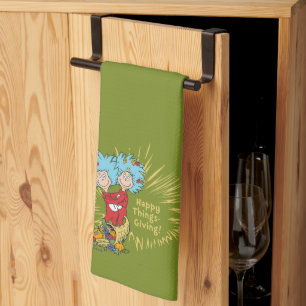 Ding één ding twee gelukkige dingen-geven! theedoek