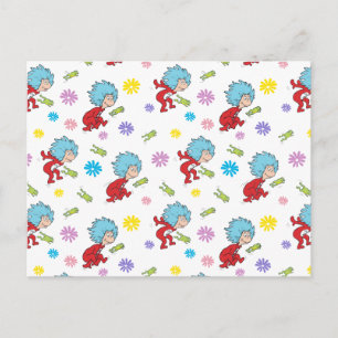 Ding Een Ding Twee Hoppy Frog Dingen Patroon Briefkaart