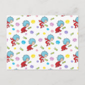 Ding Een Ding Twee Hoppy Frog Dingen Patroon Briefkaart (Voorkant)