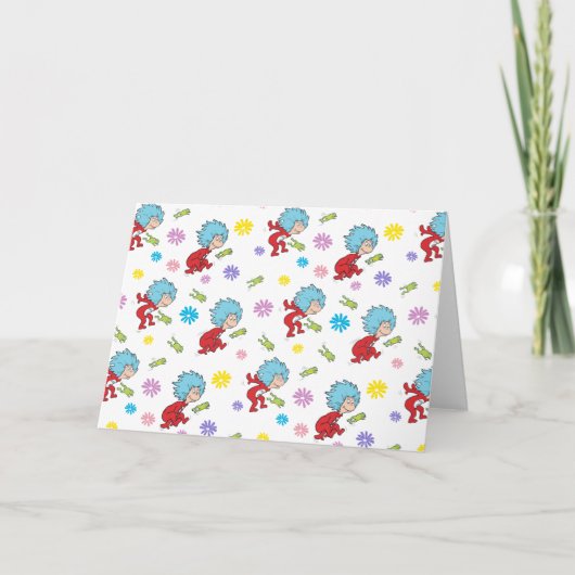 Ding Een Ding Twee Hoppy Frog Dingen Patroon Kaart (Voorkant)