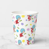 Ding Een Ding Twee Hoppy Frog Dingen Patroon Papieren Bekers (Achterkant)