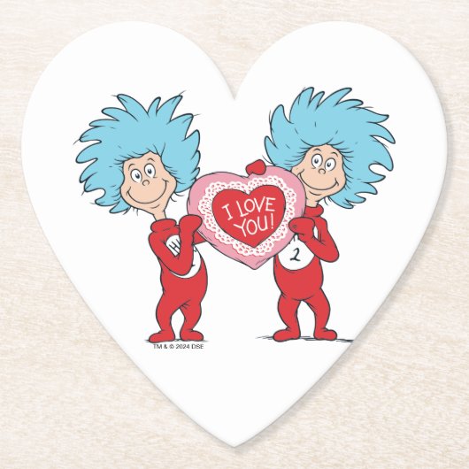 Ding één ding twee Ik hou van je Kartonnen Onderzetters (Voorkant)