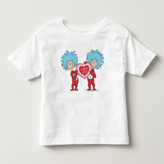 Ding één ding twee Ik hou van je Kinder Shirts (Voorkant)