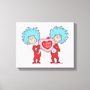 Ding Een Ding Twee Ik Hou Van Jou Canvas Afdruk