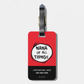 Ding één ding twee - Nana of all things Bagagelabel (Achterkant verticaal)