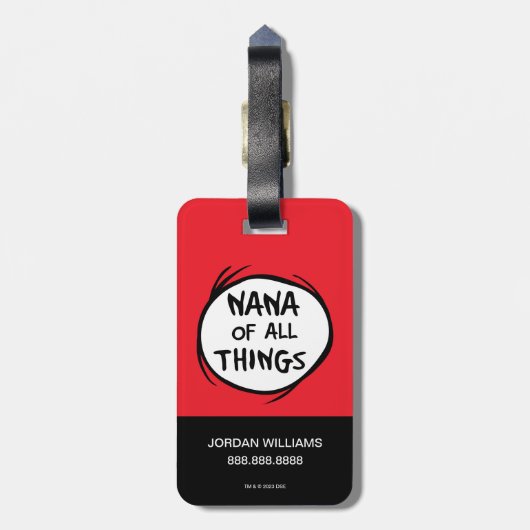 Ding één ding twee - Nana of all things Bagagelabel (Achterkant verticaal)