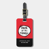 Ding één ding twee - Papa van alle dingen Bagagelabel (Voorkant verticaal)