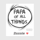 Ding één ding twee - Papa van alle dingen Sticker (Vel)