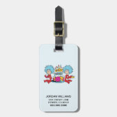 Ding één ding twee partij dingen bagagelabel (Voorkant verticaal)