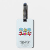 Ding één ding twee partij dingen bagagelabel (Achterkant verticaal)