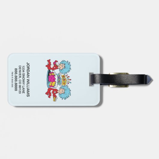 Ding één ding twee partij dingen bagagelabel (Achterkant horizontaal)