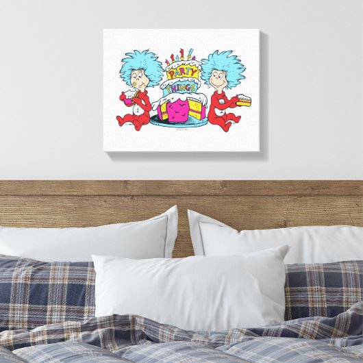 Ding één ding twee partij dingen canvas afdruk (Insitu (Slaapkamer))