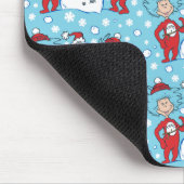 Ding één ding twee sneeuwman patroon muismat (Hoek)