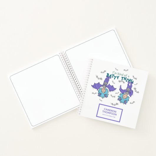 Ding Een Ding Twee Soort een vleermuisachtig ding Notitieboek (Binnen)