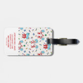 ding één ding twee viering patroon bagagelabel (Achterkant horizontaal)