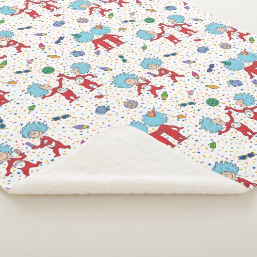 ding één ding twee viering patroon sherpa deken (3/4)