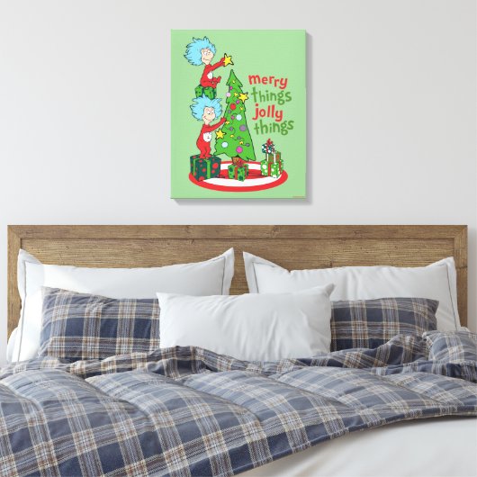 Ding Een Ding Twee Vrolijke Dingen Jolly Dingen Canvas Afdruk (Insitu (Slaapkamer))