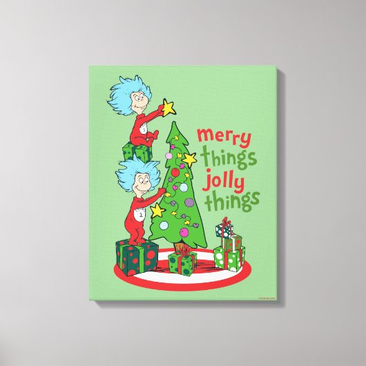 Ding Een Ding Twee Vrolijke Dingen Jolly Dingen Canvas Afdruk (Voorkant)