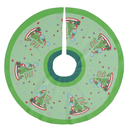 Ding Een Ding Twee Vrolijke Dingen Jolly Dingen Kerstboom Rok (Voorkant)