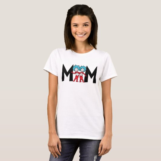 Ding één, twee | Moeder van tweeling T-shirt (Voorkant volledig)