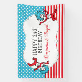 Ding één, twee | Twins Verjaardagsbanner Spandoek (Verticaal)