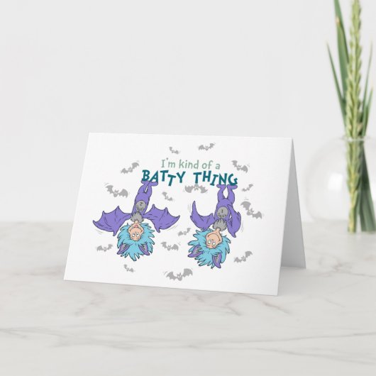 Ding One Thing Two Soort van een Batty Thing Kaart (Voorkant)