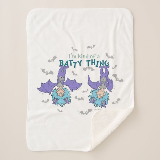 Ding One Thing Two Soort van een Batty Thing Sherpa Deken (Voorkant)