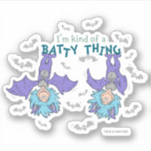 Ding One Thing Two Soort van een Batty Thing Sticker (Voorkant)