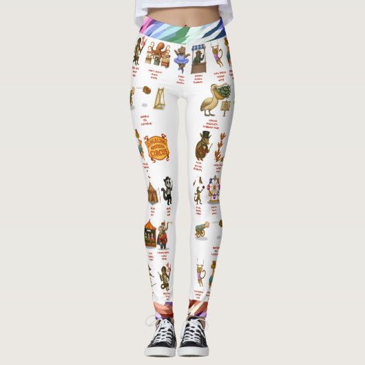 Dingaling Bros Circus acts Leggings (Voorkant)