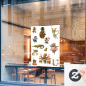 Dingaling Bros Circus acts Raamsticker (Cafe Raam)