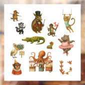 Dingaling Bros Circus acts Raamsticker (Vel 2)