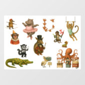 Dingaling Bros Circus acts Raamsticker (Vel)