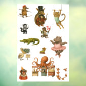 Dingaling Bros Circus acts Raamsticker (Vel 3)