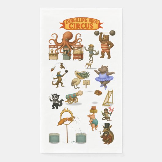 Dingaling Bros Circus acts Servet (Voorkant)