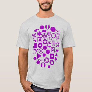 Dingbat Abstract - Paars T-shirt