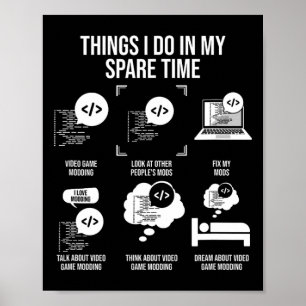 Dingen die ik doe in mijn Spartime Video Game-app Poster