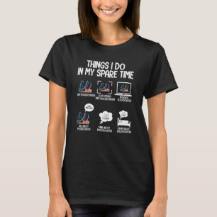 Dingen die ik doe in mijn vrije tijd attractiepark t-shirt