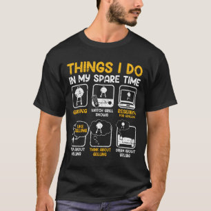 Dingen die ik doe in mijn vrije tijd - Bbq T-shirt